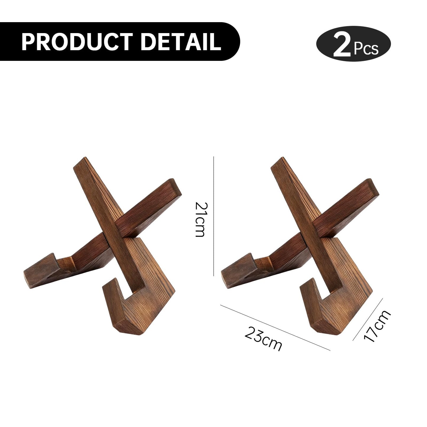 EMTPJAL Now Playing Vinyl Record Stand, Wooden Display Vinyl Holder Stand, Retro Now Spinning Record Accessories - Rustic Brown