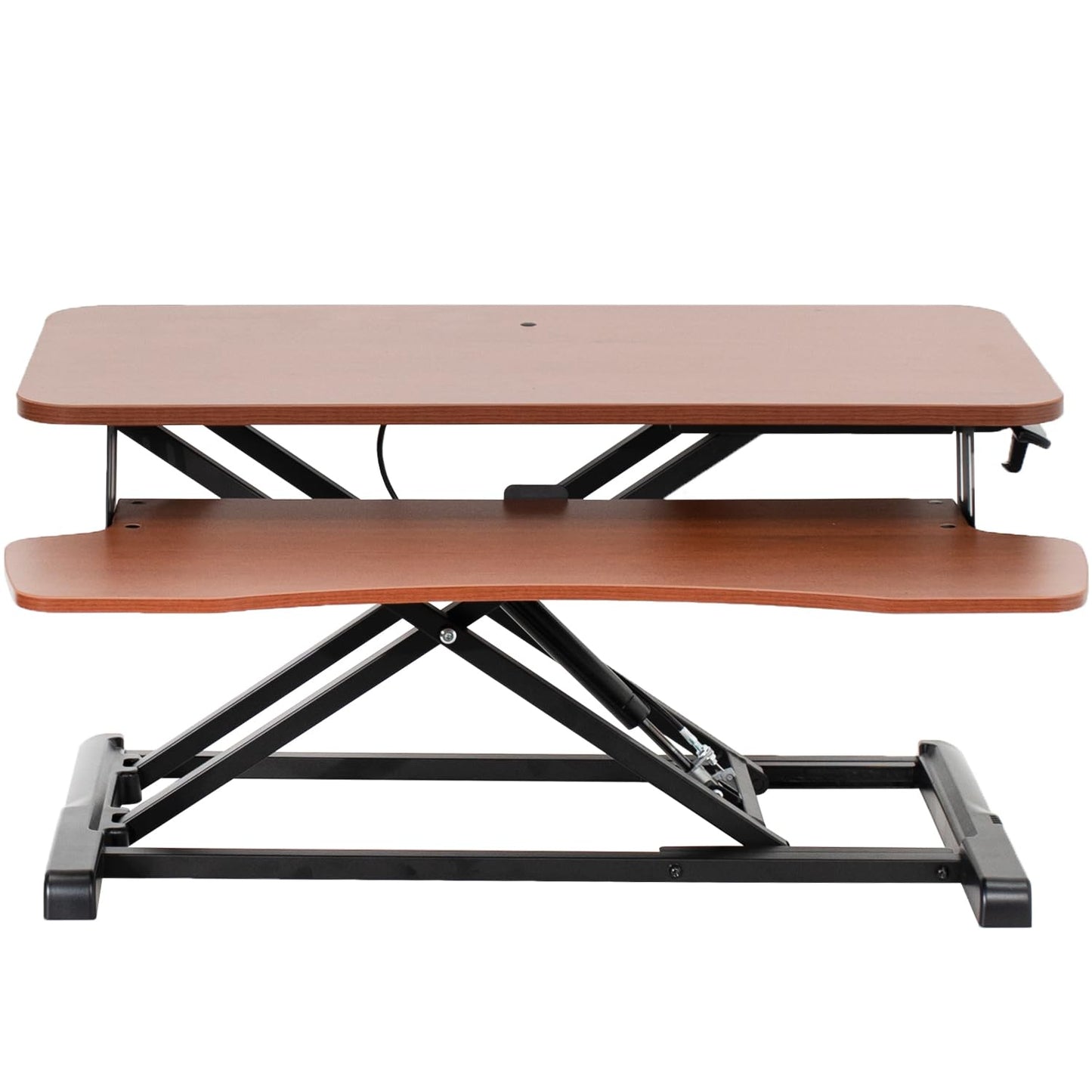 VIVO 81 cm Desk Converter, K Series, Height Adjustable Sit to Stand Riser, Dual Monitor and Laptop Workstation with Wide Keyboard Tray