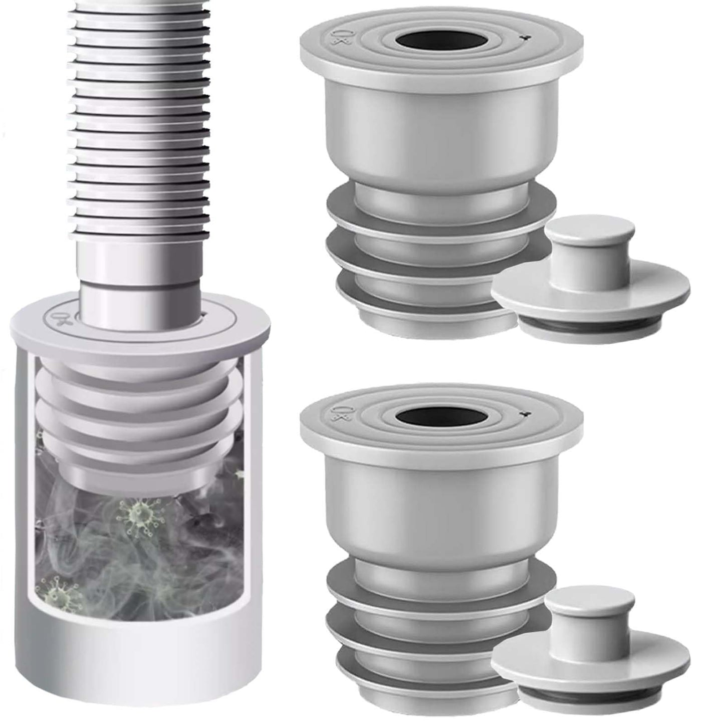 SVOCK 2PCS 35-40mm Silicone Washing Machine Waste Pipe Connector, Drain Pipe Seal Ring, Waste Pipe Seal