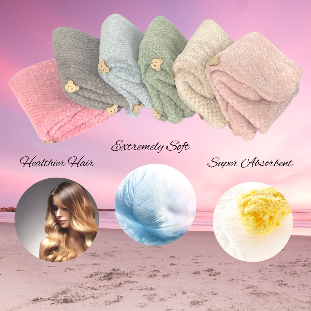 Duncan Duck Microfibre hair towel, Quick dry towel, A textured microfibre hair towel wrap