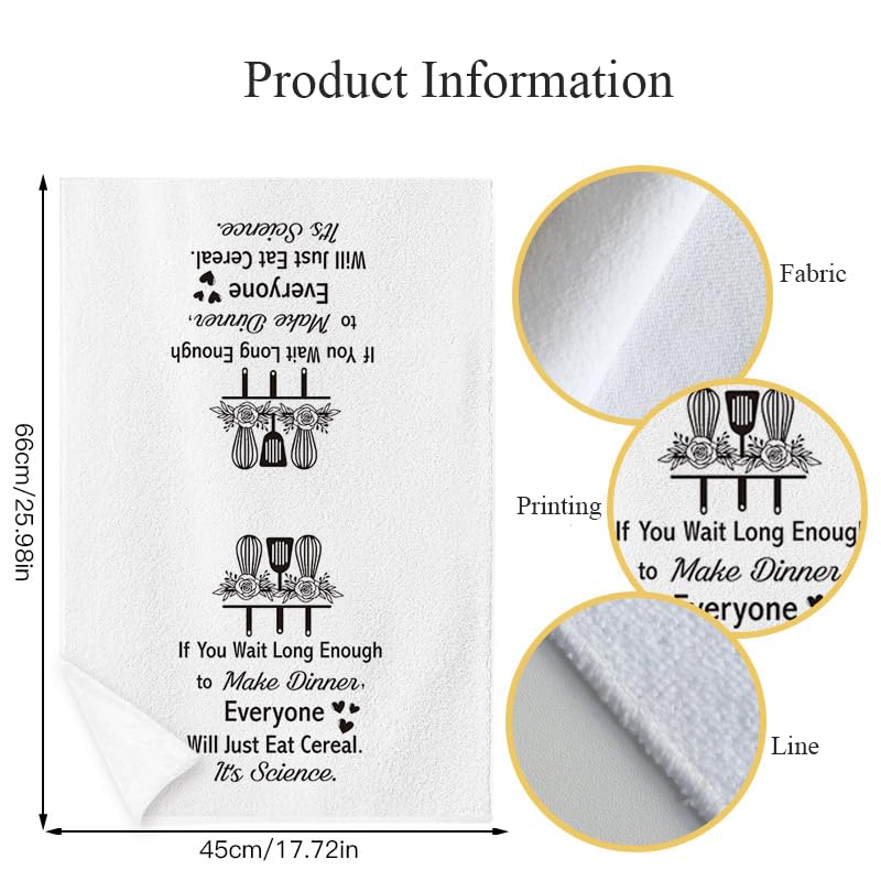 Vspek Kitchen Towels Set of 2, Funny Joked Themed Dishcloth, Hilarious Hand Towels Dish Tea Towels for Cooking Home Bar Decor