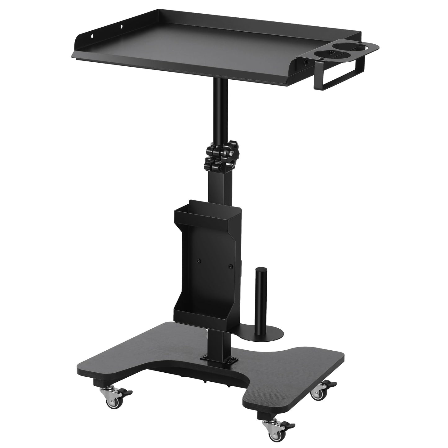 POARMEEY Tattoo Tray on Wheels Tattoo Cart with Rolling Tray Tattoo Table Station Adjustable Height and Multifunctional Storage for Tattoo Artist