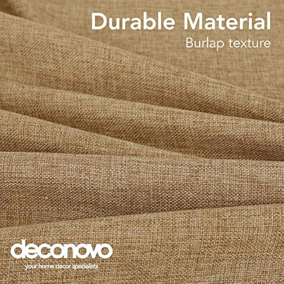 Deconovo Tablecloth Plain Wipeable Faux Linen Table Cover for Painting 51x63in(130x160cm) Golden Brown