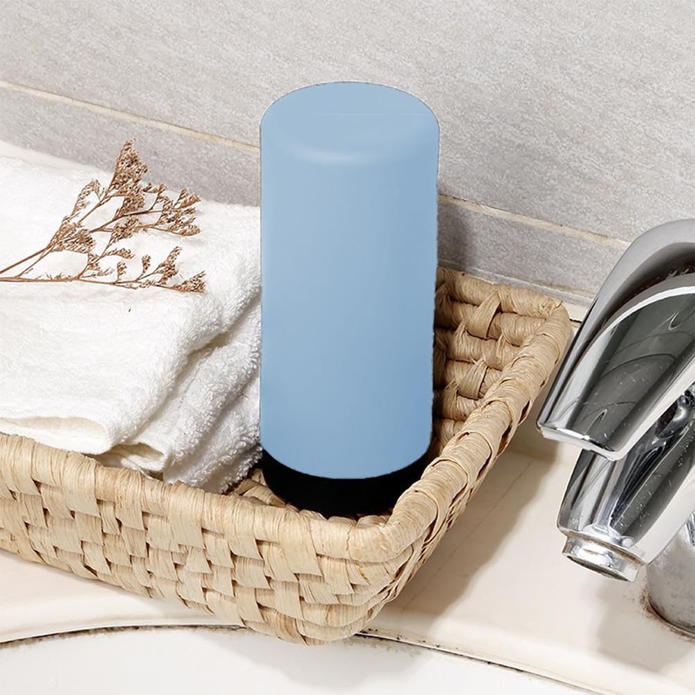 240ml Soap Squeezer, Non-Drip Dispenser for Washing Up Liquid Soap Dispenser Manual Pump, Squeezable Refillable(Blue)