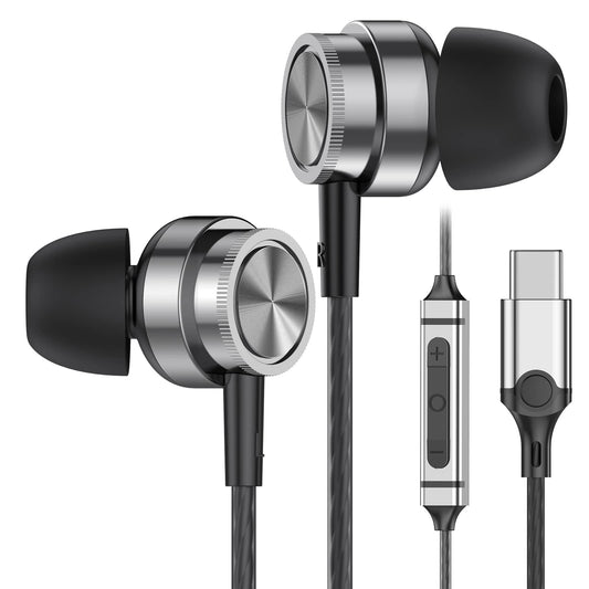 USB C Headphones for Samsung Galaxy S23 Ultra S22 S21 FE S20 A53, USB C Earphones with microphones type c in ear headphones wired Earphones Compatible