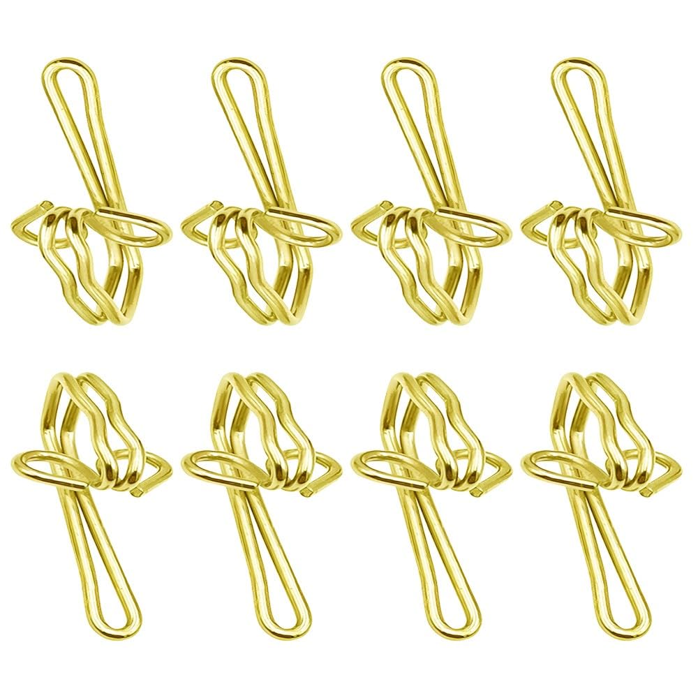 GZSYWZ 100 Pieces Curtain Hooks - Rustproof Metal Curtain Header Tape Drapery Hooks Heavy Duty Curtain Hooks Multi-Purpose Hooks Door Curtains Shower