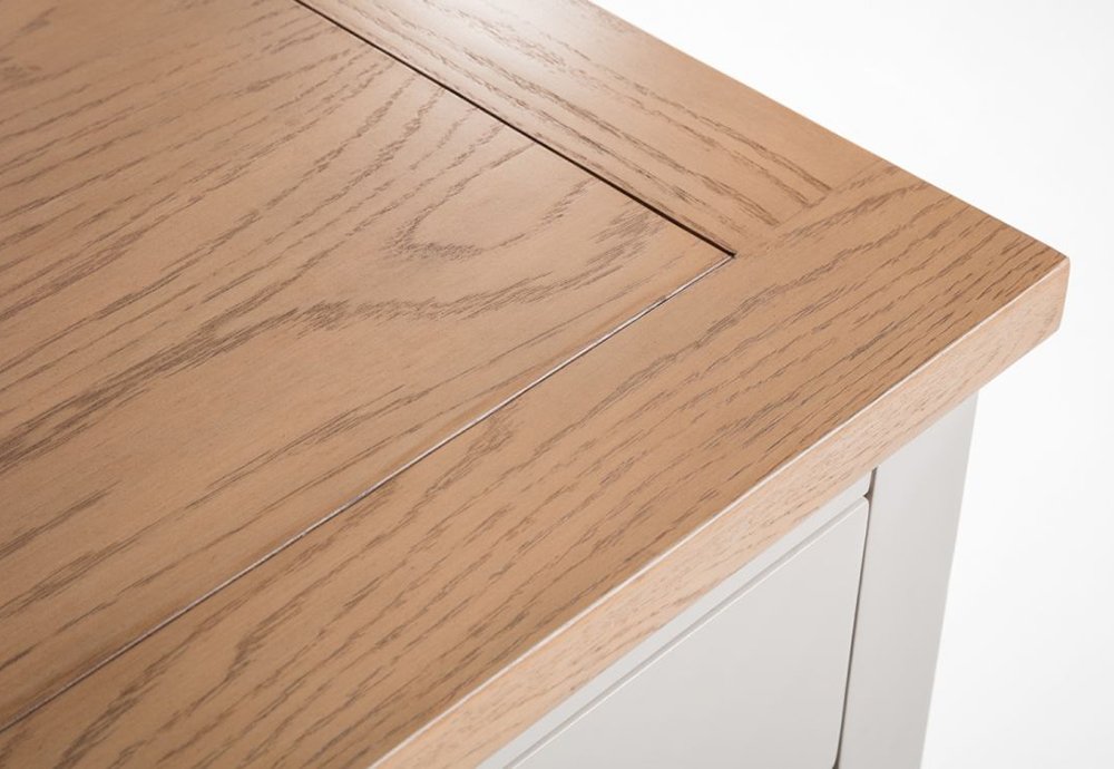 Julian Bowen Richmond Sideboard, Grey/Oak Effect - H86 x W128 x D40cm