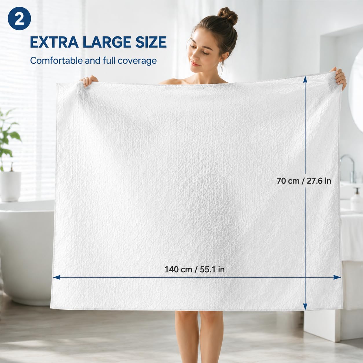 ERHAOG Disposable Bath Towels, 6 Pcs Large Travel Bath Towel 55 * 28 Inches, Travel Essentials Compressed Towel