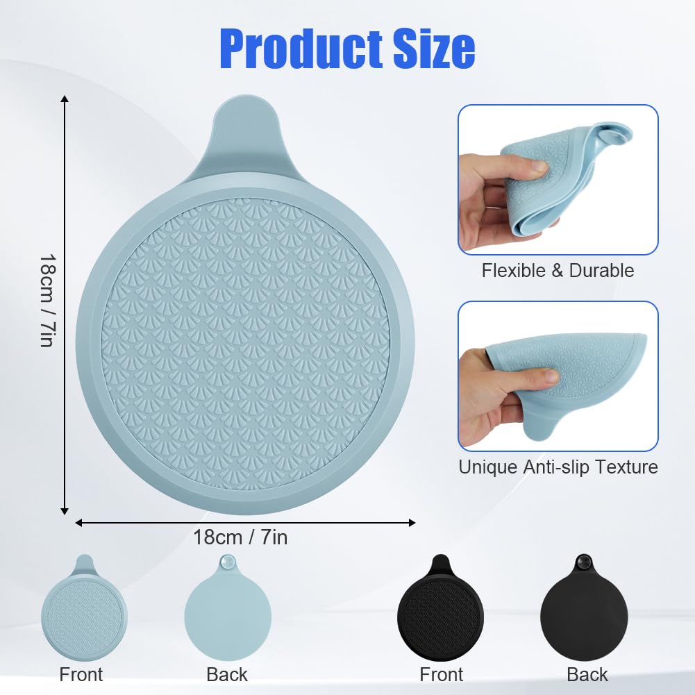 vsshe Silicone Bathtub Stopper 2 Pack, 6 inch Extra Large Sink Plug, 15cm Universal Shower Drain Tub Stopper
