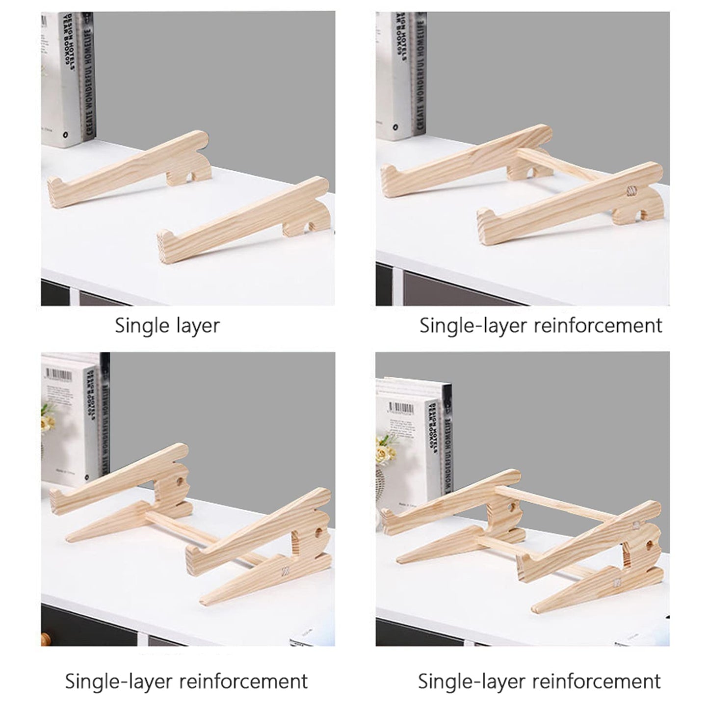 Laptop Stand,Wooden Laptop Holder for Desk,Ventilated Cooling Desktop Computer Stand,MacBook Stands,Portable Notebook Holder,Laptops