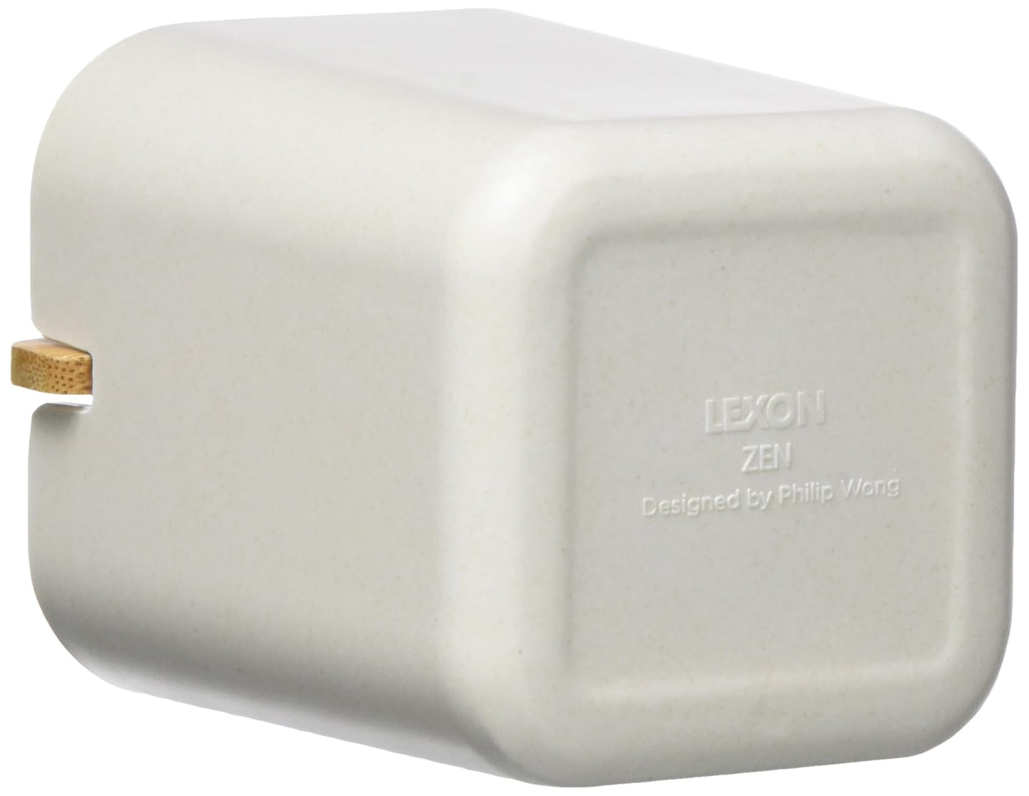 Lexon LH39W8 Bamboo Toothbrush Holder, White, 8.5 x 8.5 x 10.5 cm