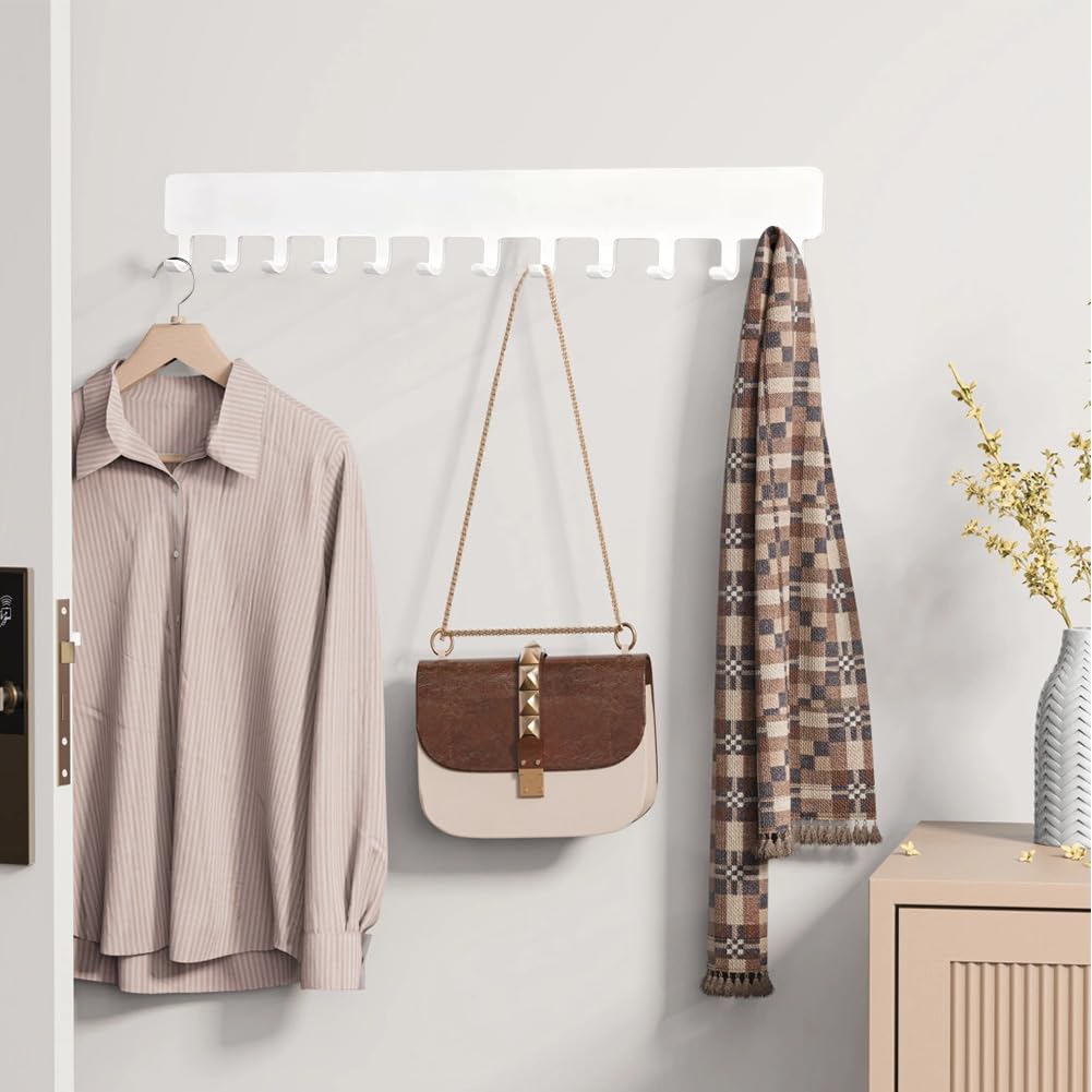 YCSHIPO Wall Necklace Organizer: Jewelry Hanging Storage Display for Necklaces - White 2 PCS