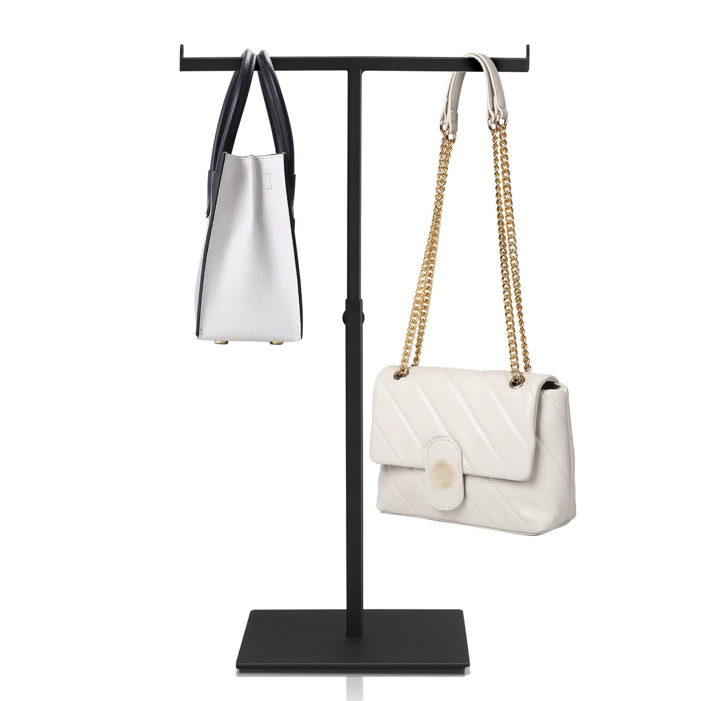 Polmart Countertop Jewelry/Scarf/Handbag T-Bar Display Stand with Adjustable Height - Black