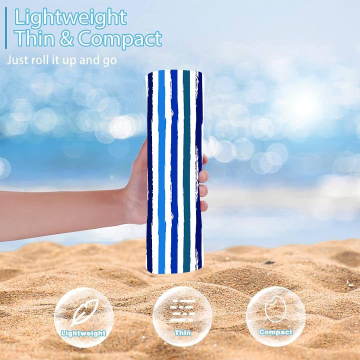 JAODFK Microfibre Beach Towel 71"X32" Quick Dry Lightweight Sand Free Extra Large Thin Towels Travel Essentials For Adults Womens Swim Bath