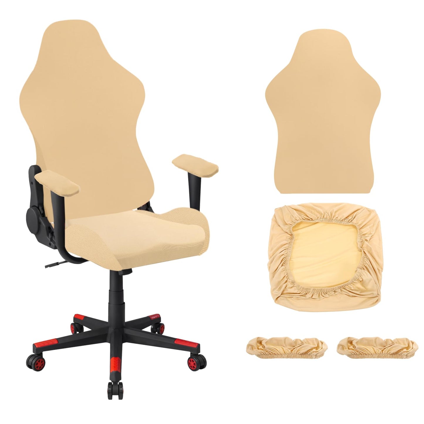 sourcing map Gaming Chair Covers, Stretchable Office Computer Chair Slipcover with Armrest Covers