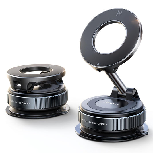 JOYROOM Magsafe Suction Cup Phone Mount, Vacuum Magnetic Phone Holder for Car, 360? Metal Strut Magsafe Car Mount for iPhone 17 Pro iPhone 16 15 14 13