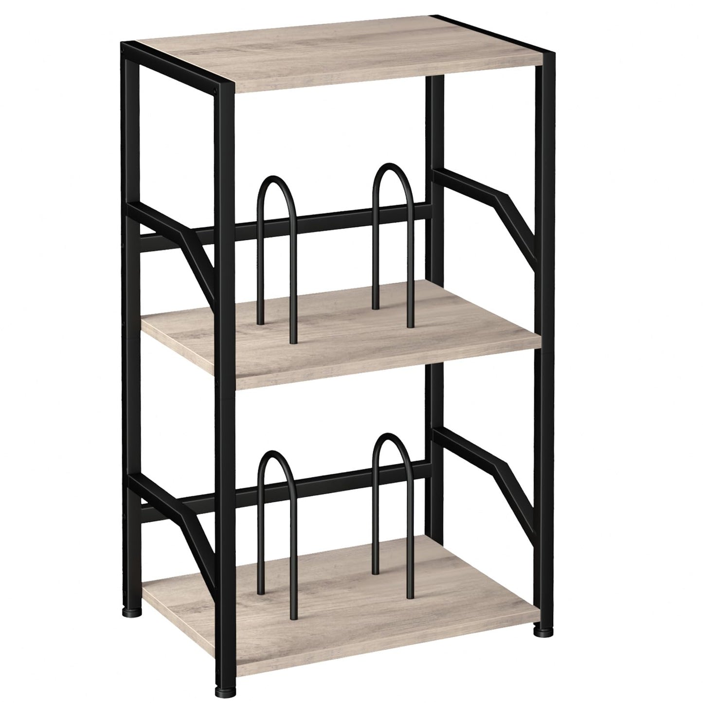 LOAKEKEL Record Player Stand, Vinyl Record Storage Hold Up to 200 Albums