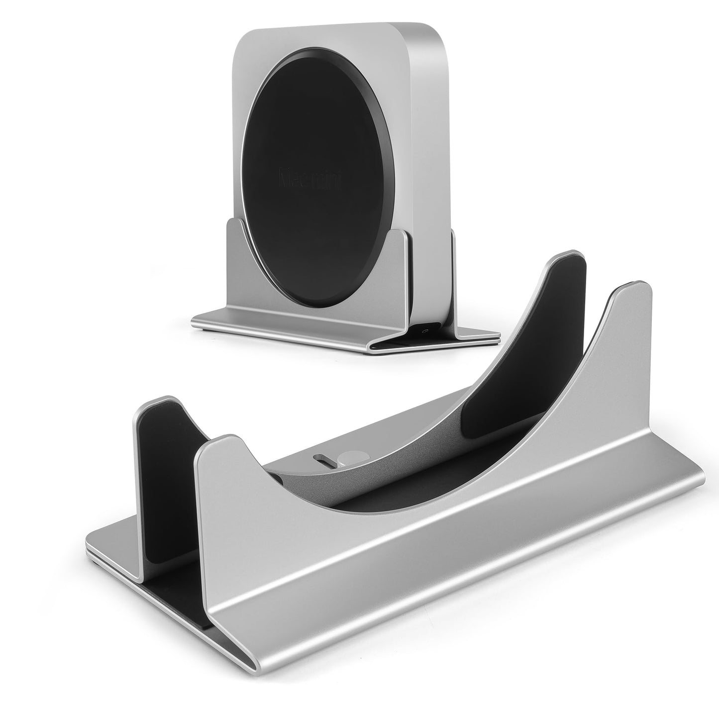 Psitek Adjustable Mac Mini Stand Aluminium Vertical Laptop Holder Desk Mount - Universal Fit for Mac Mini 2005-2023