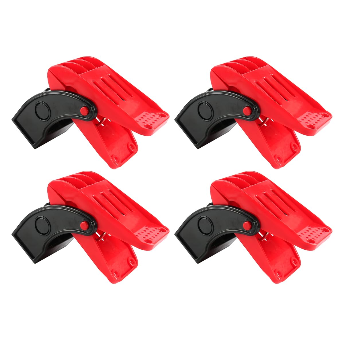 VOANZO Car Wash Floor Mat Clamps 4 Pack Swivel Large Anti-Slip Stainless Steel Spring Clamps Wall-Mounted Heavy Duty Cleaning Clip for Mat