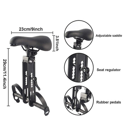 Kids Bike Seat for Mountain Bikes, Detachable Front Mounted Bicycle Seats for Children 2-5 Years Old (Seat & Handle) (Seat & Handle) (Seat & Handle)