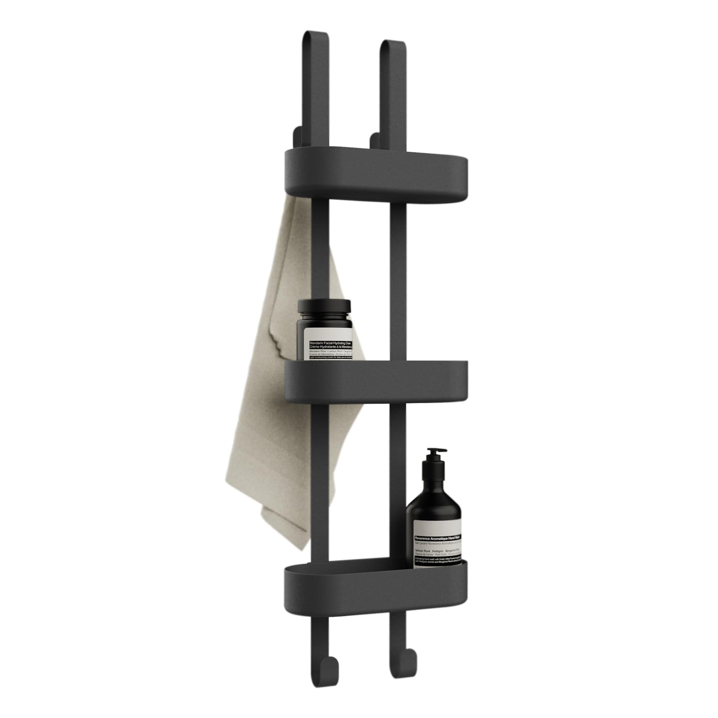 Bamodi Shower Caddy, 3 Tier Plastic Organizer, Height Adjustable Baskets, Scratch Free, Easy to Hang, No Rust, Plenty of Storage Space for Shower