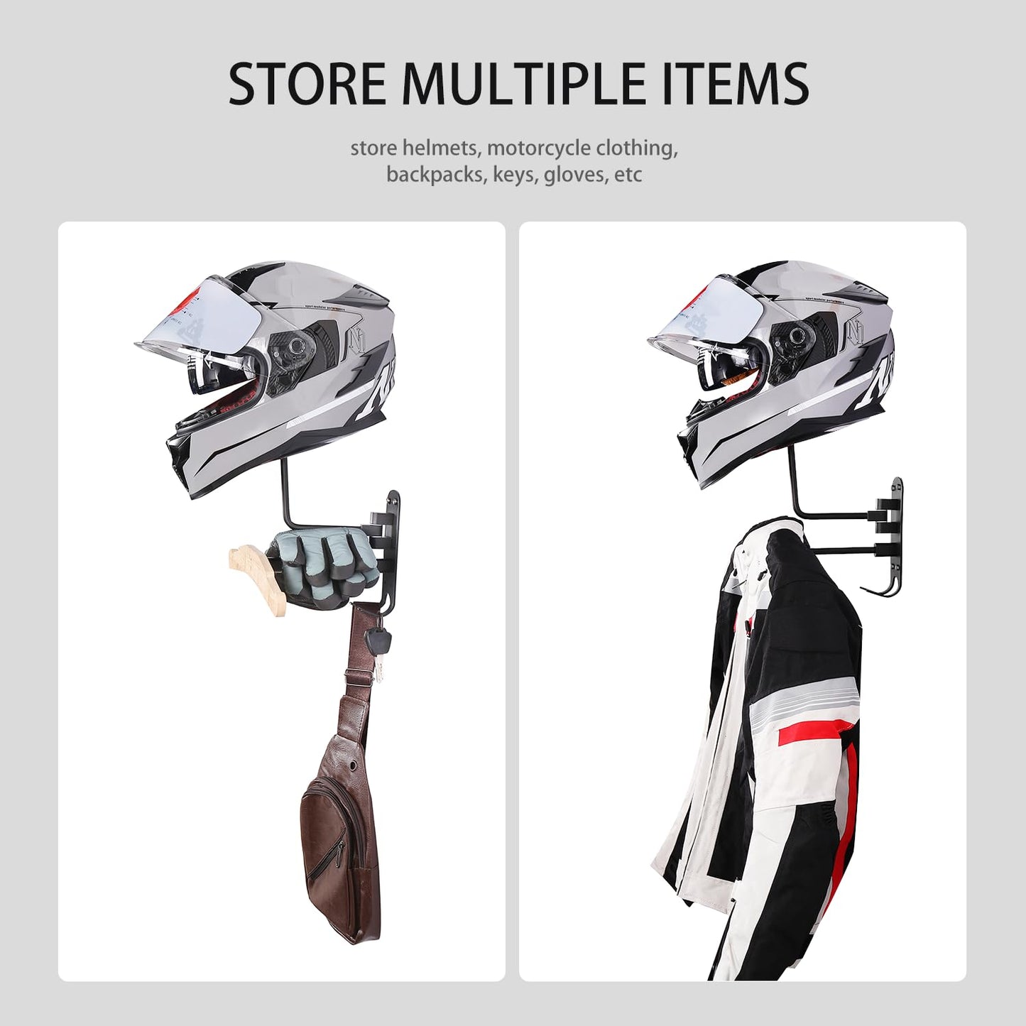motofans Motorcycle Helmet Holder Wall Hanging Helmet Motorcycle Wall Hat Holder