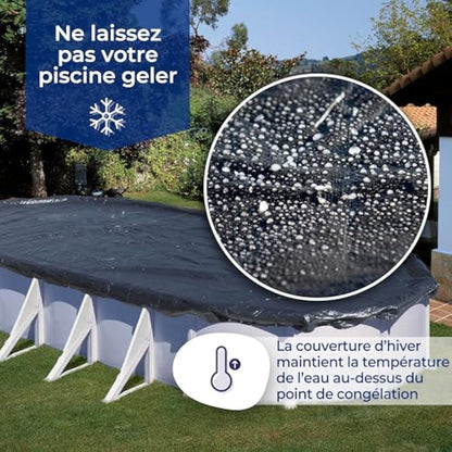 Gre CIPROV – Winter Cover for Oval Swimming Pools 1000 x 550 cm blue