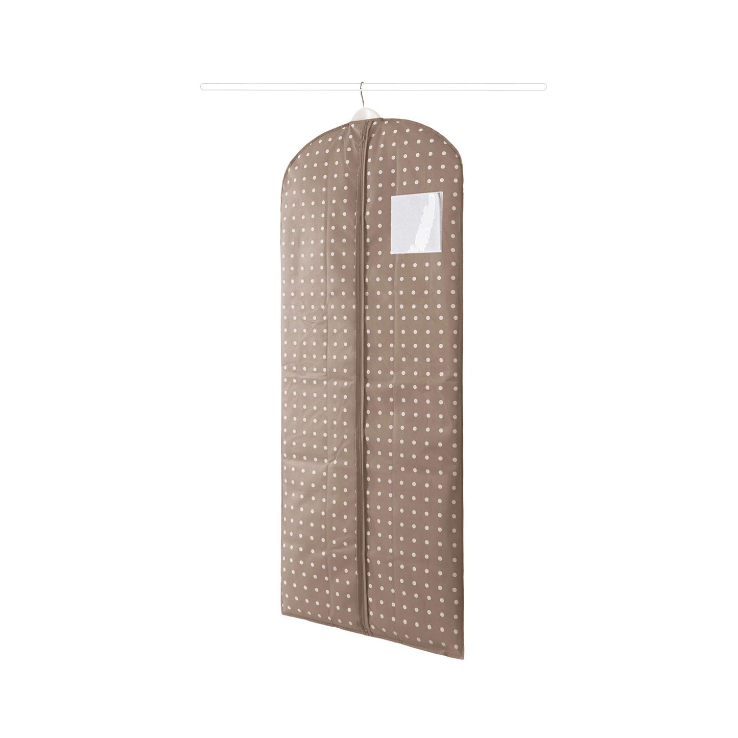 Compactor Clothes Cover Bag, Long Length for Dresses and Coats, Zip Closure, Anti-Dust, Rivoli Range, Brown/White, 60 x 137 cm, RAN4391_BROWN
