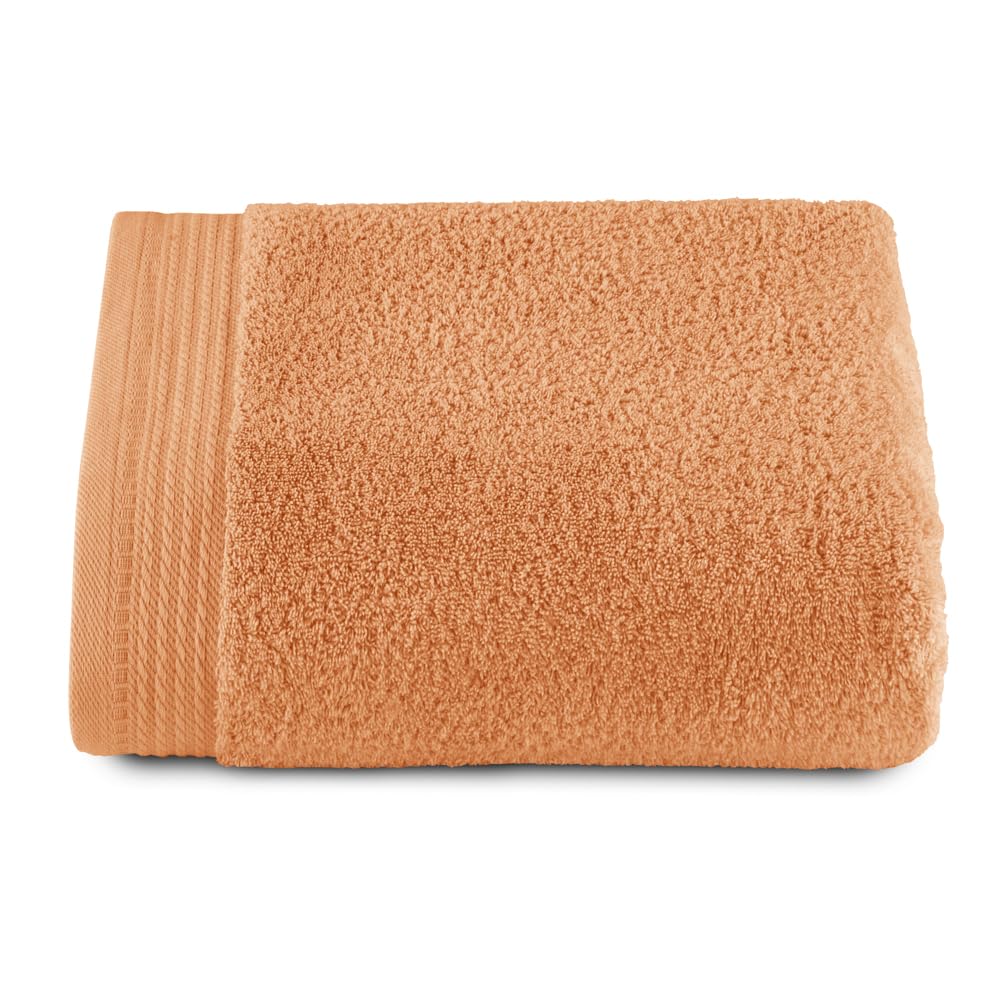 RIZO Top Towel ? Set of 1 Shower Towel ? Bath Towels ? 100% Combed Cotton ? 600 g/m2 ? Measure 70 x 140 cm ? Papaya