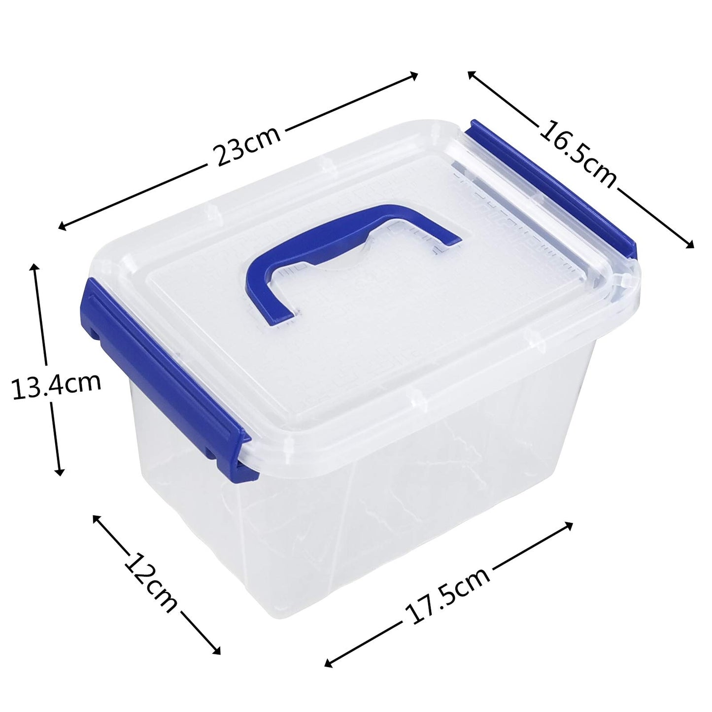 Nesmilers Plastic Storage Boxes with Lids, Plastic Container Box Set of 6