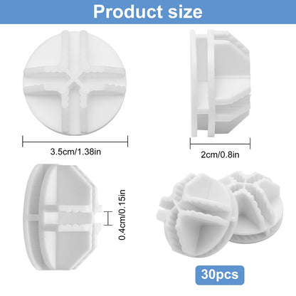 FcaecY 30 Pcs Plastic Wire Cube Connectors, Interlocking Connectors Plastic Cage, Shelving Connectors Wires White for Cube Storage