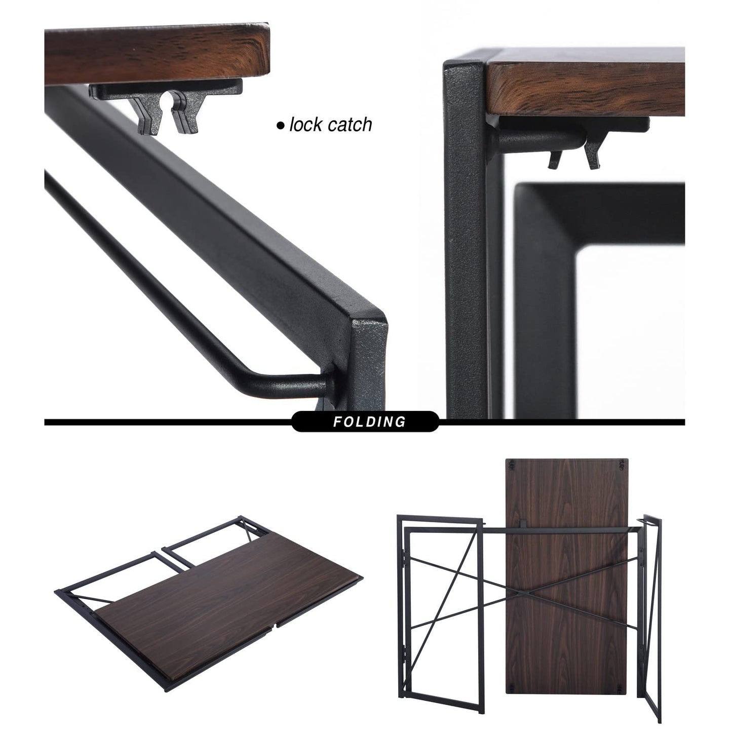 FurnitureR Sewing and Craft Tables, Creative and Efficient Desk, Multifunctional Table with Folding Storage, MDF and Metal Frame