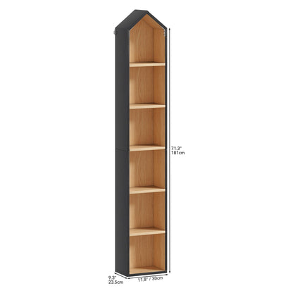 YITAHOME Bookcase, 6-Tier Tall Narrow Bookshelf with Open Storage Shelf