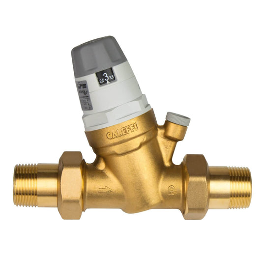 Caleffi Water Pressure Regulator 1/2 Inch DN15 Pressure Reducer for Water with able Cartridge and Pressure Gauge, Pressure Reducing Valve, Pressure