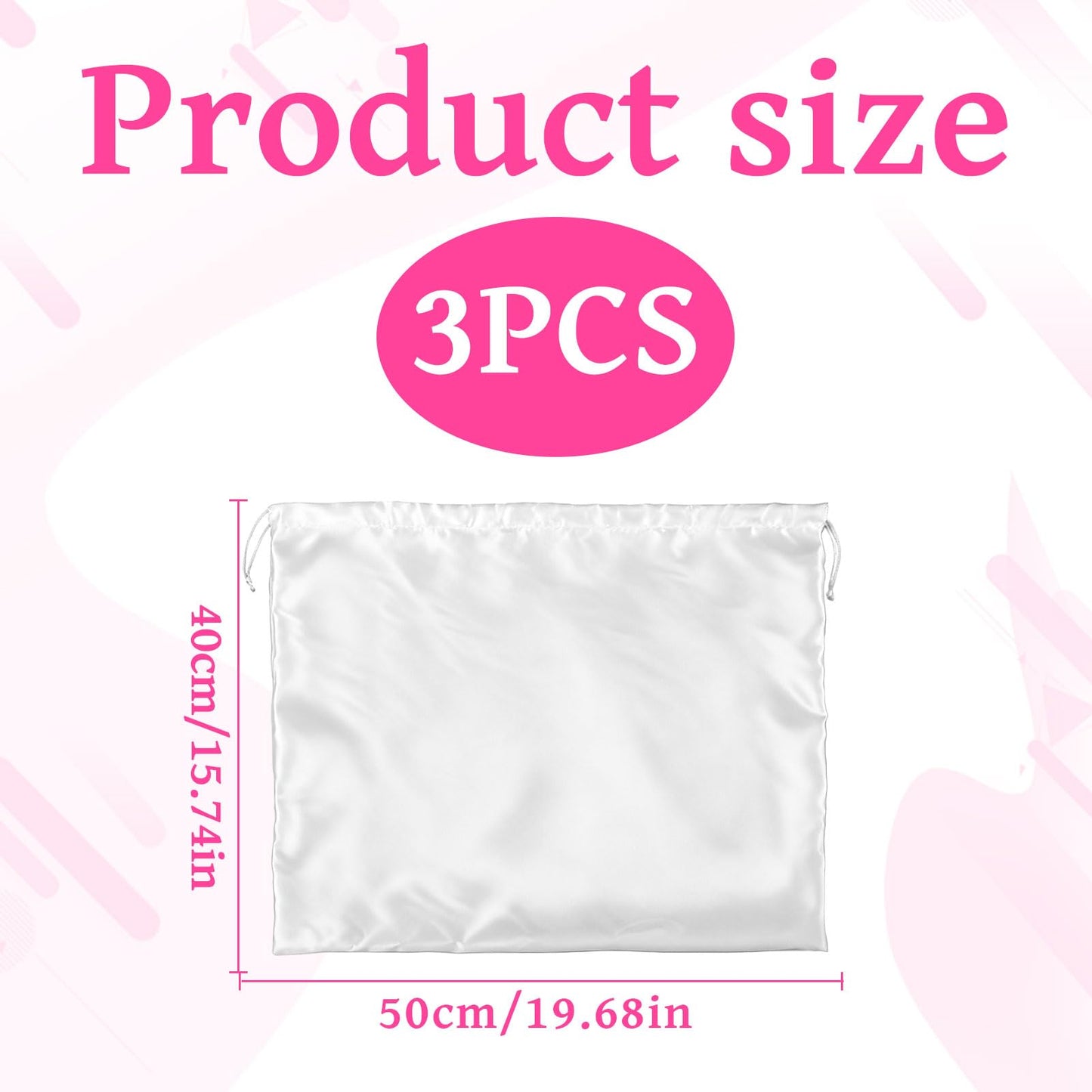 Dust Bags for Handbags, 3pcs Set of Silk Handbag Dust Bags Clear，40x50cm Dusts Bag Clear Suitable for Storing Handbag, Bag, Shoe and Other Item