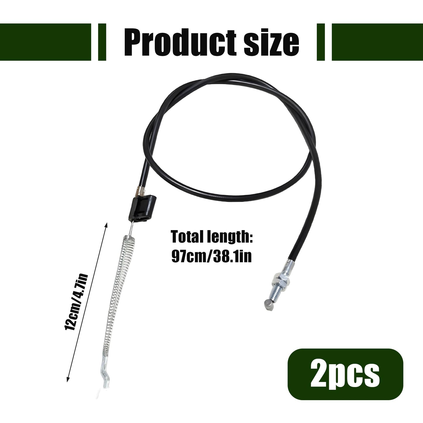 Manyugo 2PCS Recliner Chair Cable Replacement, Black