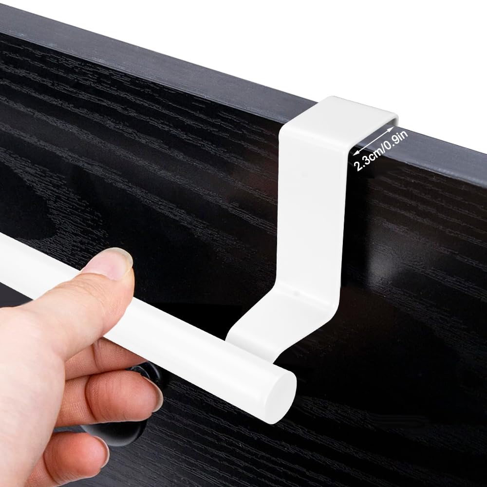 2 Pcs Stainless Steel Towel Holder, Over Door Towel Rail with Protective Strip, Towel Bar Holder