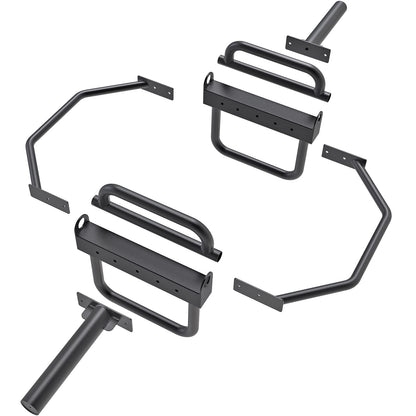 Kipika Barbell Olympic Trap Bar, Hex Bar, Shrug Bar, Deadlift Bar with Stand and Folding Handles for Olympic Weight Lifting, Shrugs, Squats, Solid 2