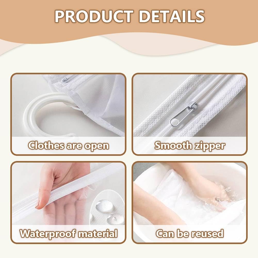 5PCS Garment Bags, 60 x 100 cm (24 x 40 inch) Dustproof Garment Covers