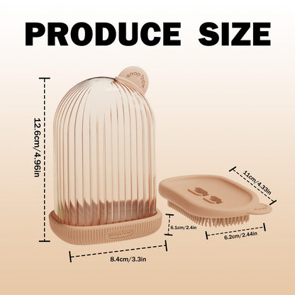 FISH DRAGATE travel soap case,soap holder with cover,portable soap bag,small soap box with cleaning brush,for traveling, camping, outdoor, gym