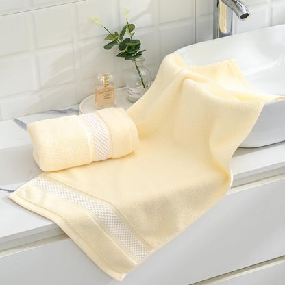 sense gnosis Beige Hand Towel Set of 2 Soft Absorbent 100% Cotton Decorative Hand Towels for Bathroom Hotel Shower, 13 X 29 Inches