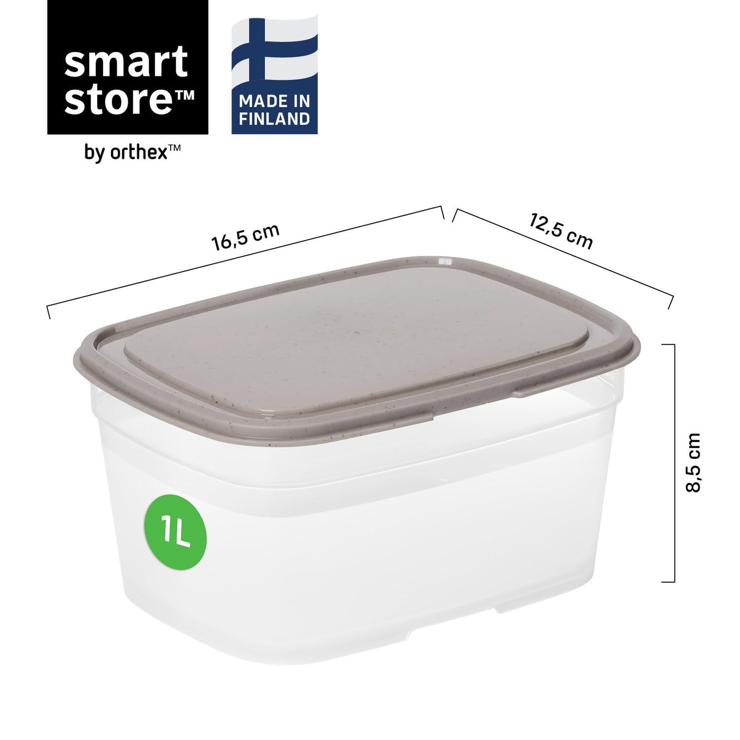 SmartStore Leakproof Food Storage Container 1L - Set of 9 | Dishwasher, Fridge, Microwave Safe | Lunch Box Meal Prep | Food Approved, BPA Free