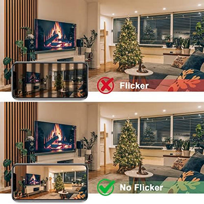LED Recessed Ceiling Lights Ultra Slim 10W LED Downlights for Ceiling, 3000K Warm White, 125mm Hole Size, 960LM, IP44 Round Spotlights for Bathroom Kitchen Living Room, 10 Pack