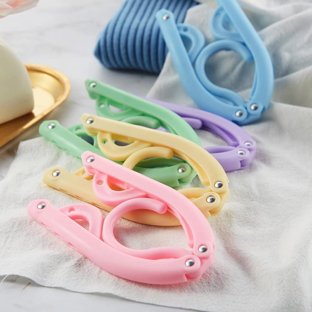12 Pcs Travel Folding Hanger Household Multifunctional Portable Hanger for Holiday Camping, Indoor and Outdoor Use