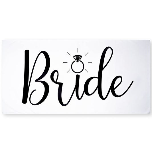 Ethisa Bride Beach Towel for Honeymoon and Bachelorette Party - Classic Design for Beach Bachelorette Party - Mrs Beach Towel for Bride To Be