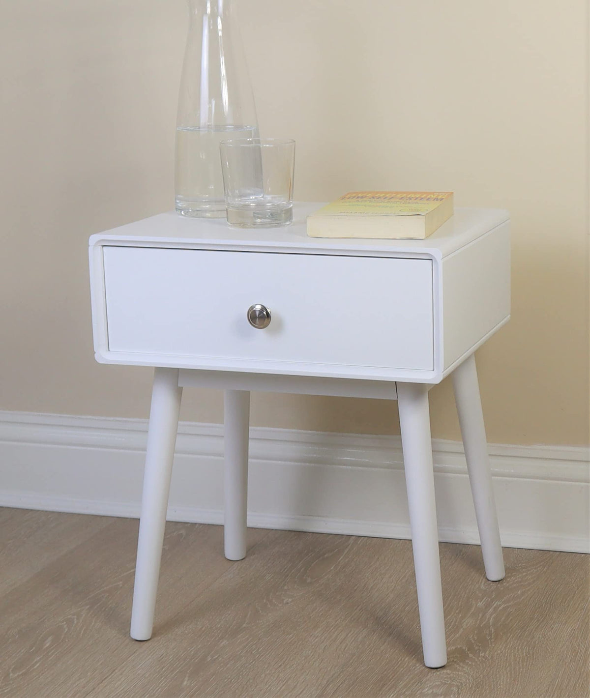 ASPECT Niva Bedside Table With One Drawer White