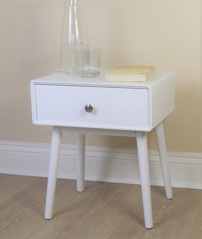 ASPECT Niva Bedside Table With One Drawer White