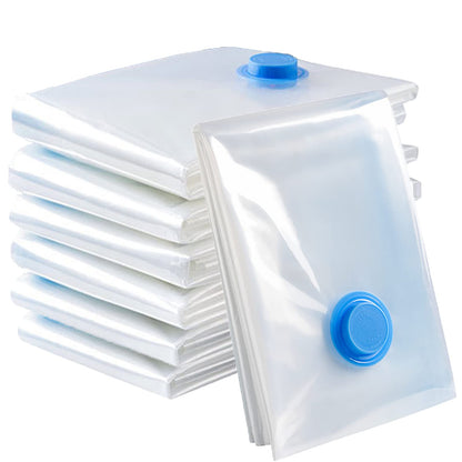 Vacuum Storage Bags for Clothes - 6 Pack 100 X 80cm Extra Large Reusable Clothes Storage Bags Vacuum Sealer Bags with Double Zip Seal Travel Space