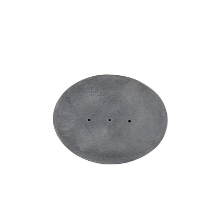 Indus Lifespace Handmade Indian Stone Soap Dish - Grey Soapdish - Bathroom Accessories for Sink, Tub or Shower - 12.7cm x 10.16cm