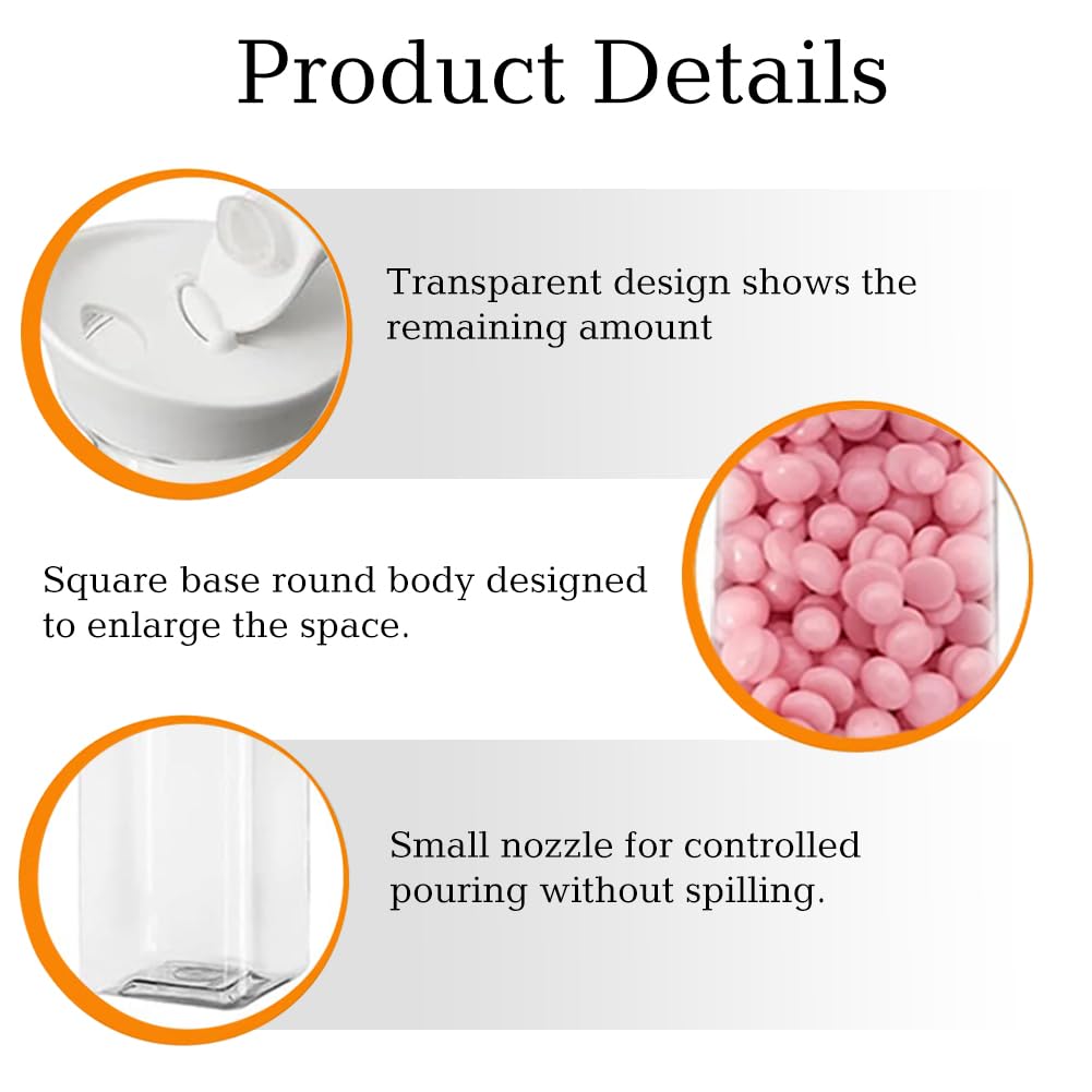 2pcs 1.5L Transparent Detergent Dispenser - Reusable Laundry Powder Storage with Durable PP for Fabric Softener